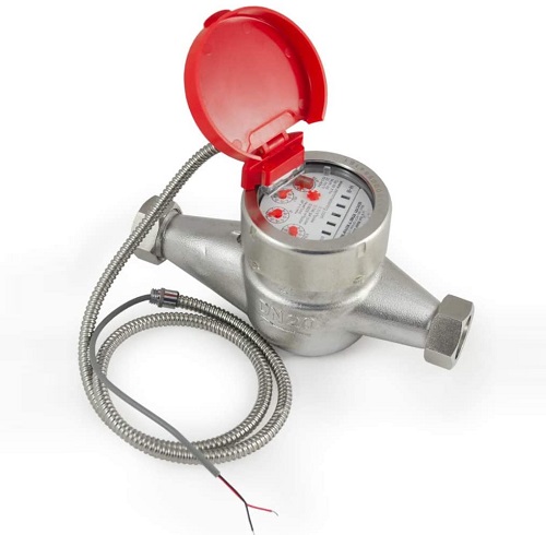 Đồng hồ đo nước dây xung inox nối ren