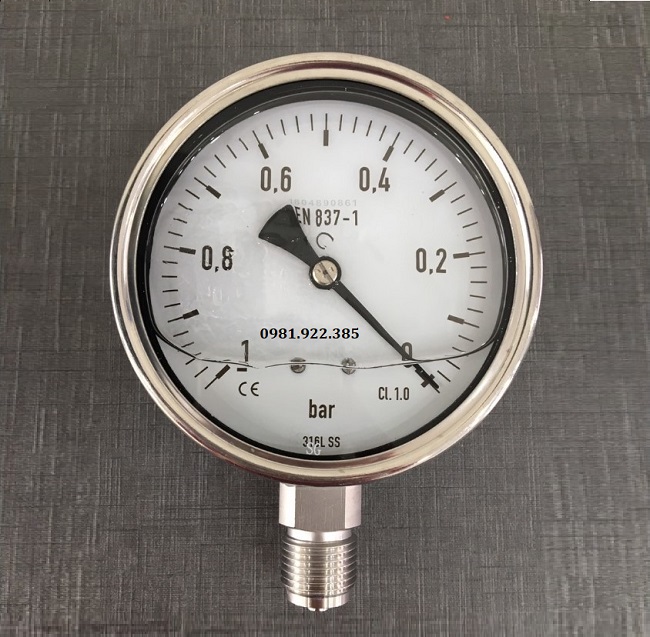 Đồng hồ đo áp suất âm mặt dầu
