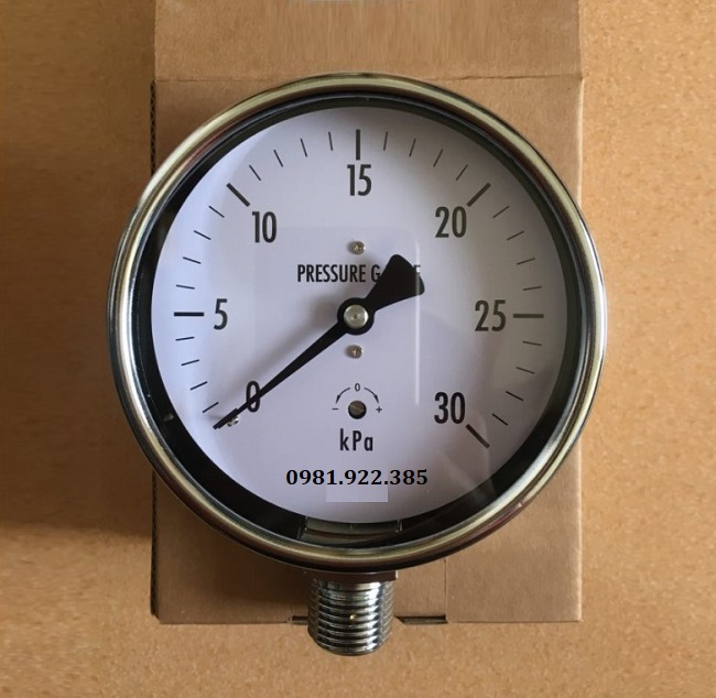 Đồng hồ đo áp suất thấp 0-30Kpa
