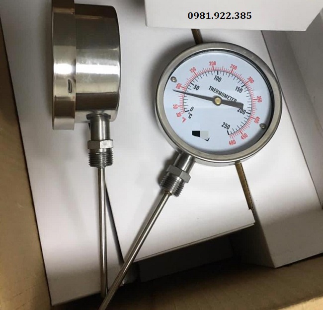 Đồng hồ đo áp suất mặt inox chân đứng