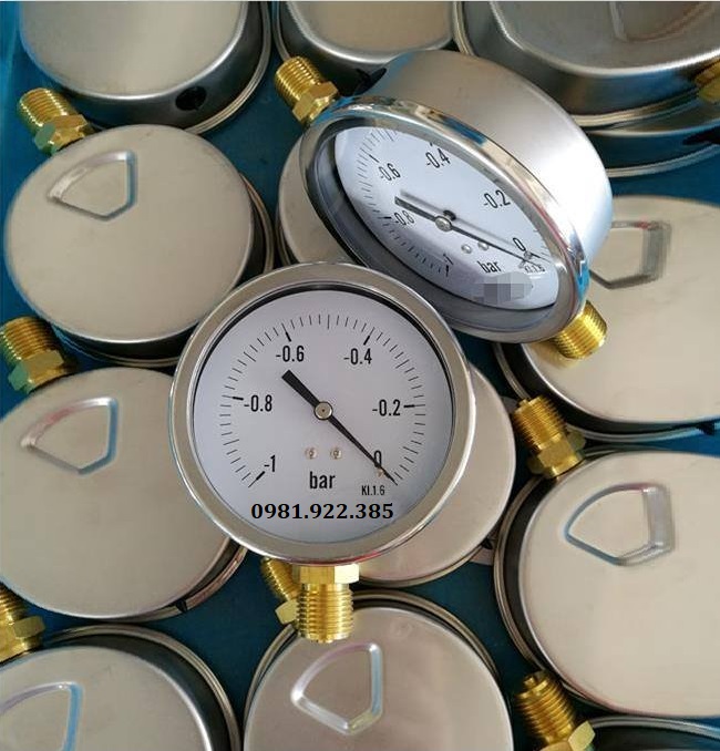 Hình ảnh đồng hồ đo áp suất âm - Chân không
