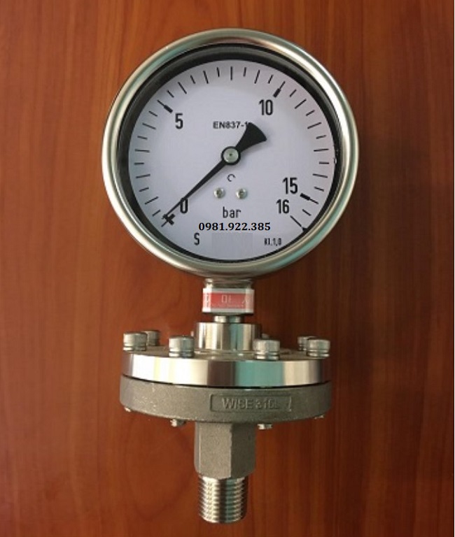 Đồng hồ đo áp suất dạng màng 0-16Bar
