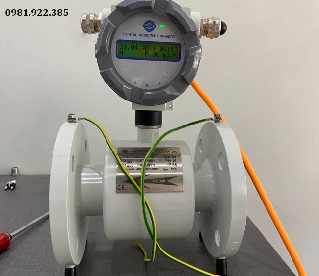 Đồng hồ đo lưu lượng hóa chất điện tử mặt bích