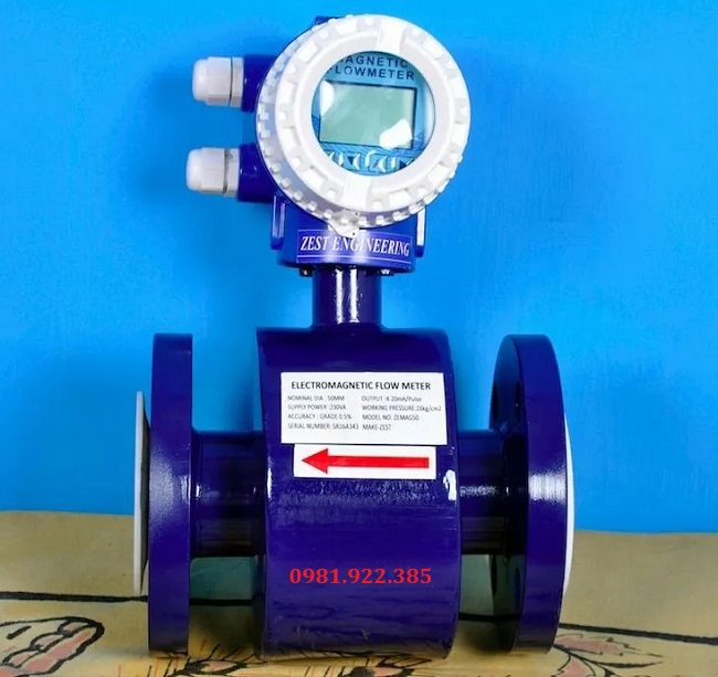 Đồng hồ đo lưu lượng nước điện tử mặt bích DN50