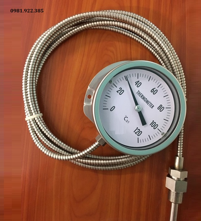 Đồng hồ đo nhiệt độ dạng dây 120 độ C