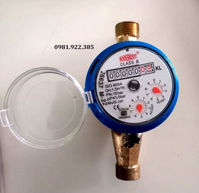 Đồng hồ đo nước chất liệu đồng nối ren