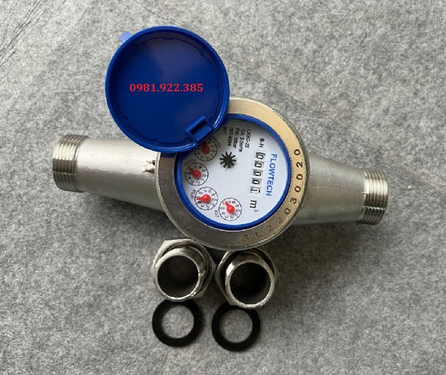 Đồng hồ đo nước inox lắp ren