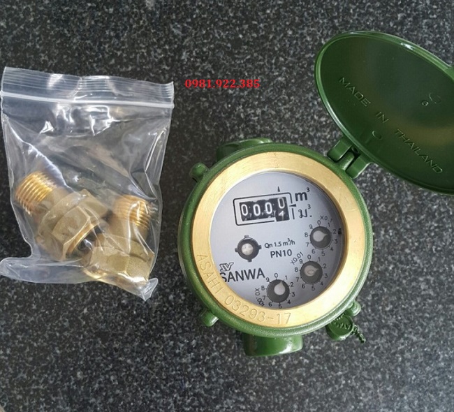 Đồng hồ đo nước nối ren Sanwa