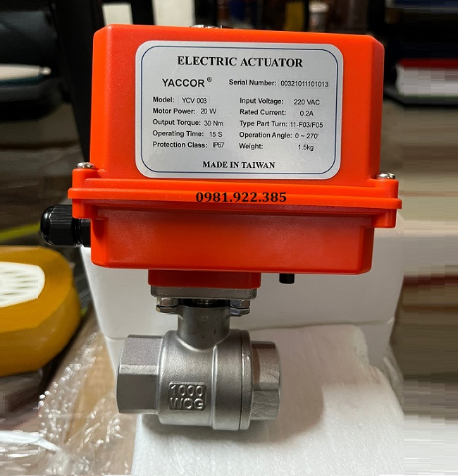 Van bi 2PC nối ren điều khiển điện