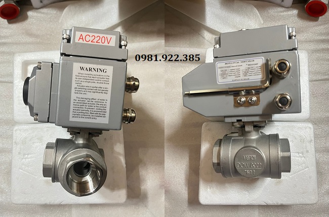 Van bi 3 ngã điều khiển điện inox 304