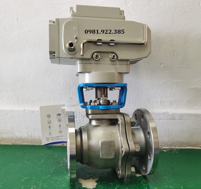 Van bi inox mặt bích điều khiển điện DN100