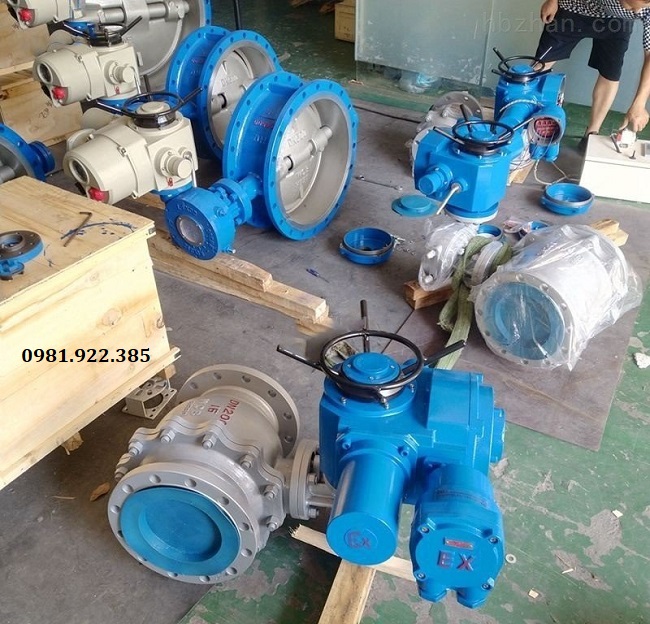 Van bi thép tay quay điều khiển điện