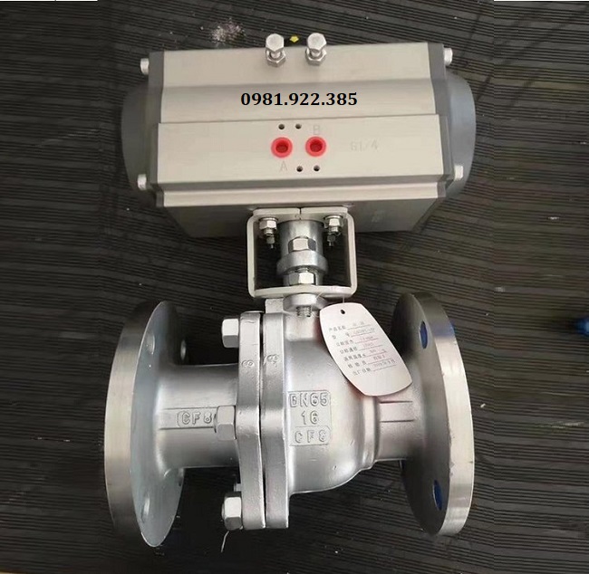 Van bi inox điều khiển khí nén DN65