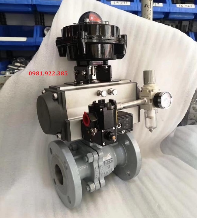 Van bi thép điều khiển khí nén DN125