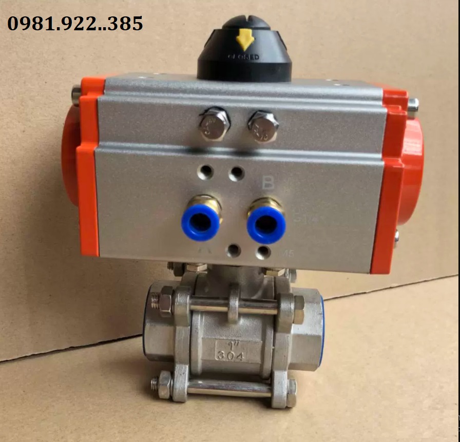 Van bi điều khiển khí nén nối ren DN25