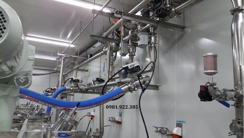 Ứng dụng van bi inox vi sinh điều khiển khí nén