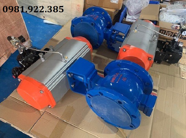 Van bi V-Port điều khiển khí nén