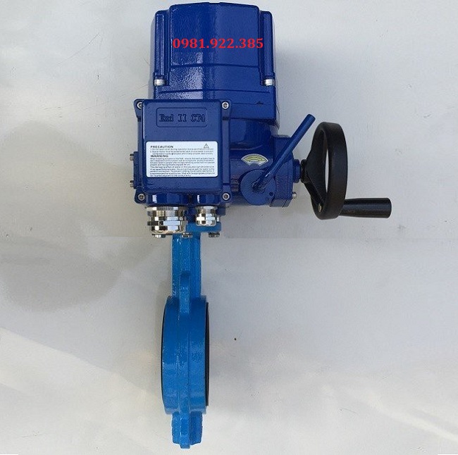 Van bướm gang tay quay điều khiển điện