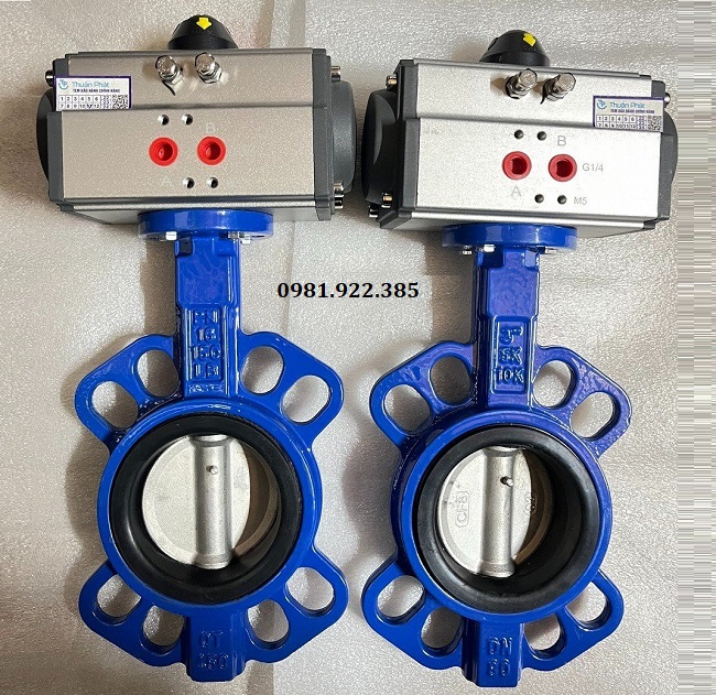 Hình ảnh van bướm điều khiển khí nén DN125