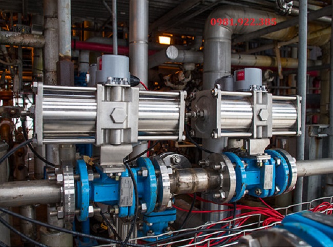 Ứng dụng van bi gang điều khiển khí nén