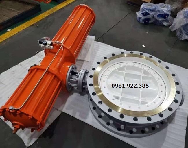 Van bướm inox điều khiển khí nén DN600