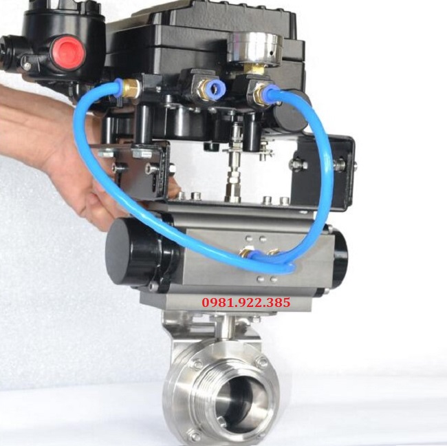 Van bướm vi sinh điều khiển khí nén tuyến tính