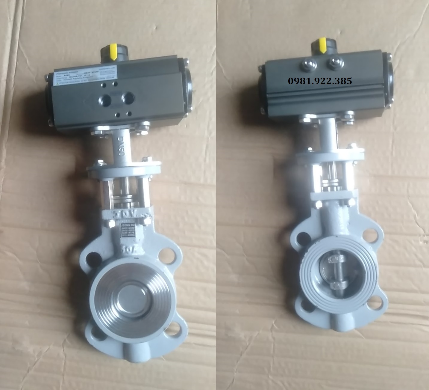 Van bướm khí nén chịu nhiệt độ cao DN50