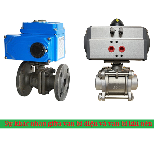 Sự khác nhau giữa van bi điện và van bi khí nén