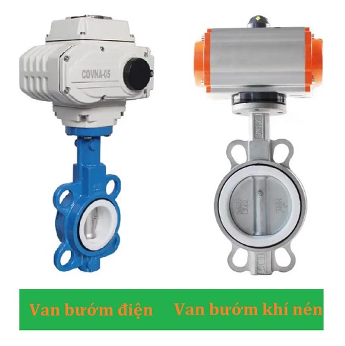 So sánh sự khác nhau giữa van bướm khí nén và van bướm điện