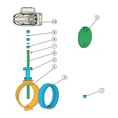 Cấu tạo van bướm điều khiển điện