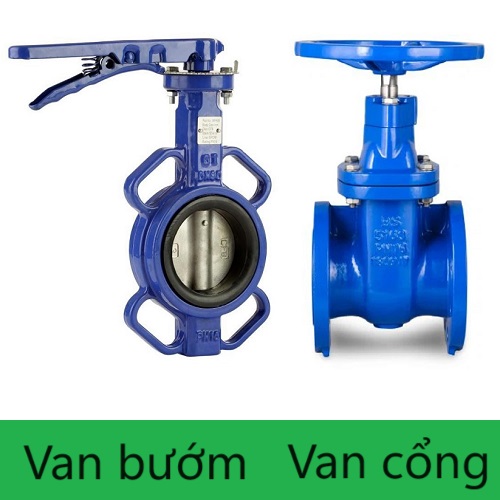 Sự khác nhau giữa van cổng và van bướm