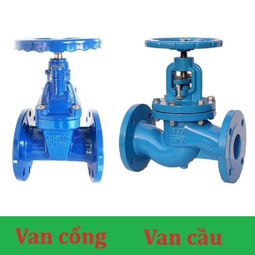 Sự khác nhau giữa van cổng và van cầu
