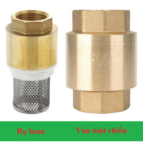 Sự khác nhau giữa van một chiều và rọ bơm